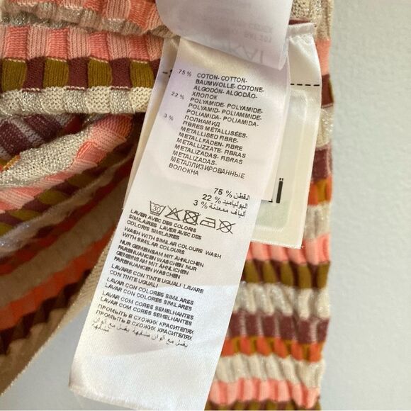 Kookai Sweater Women 1 (US 4/6) 3D Knit Fine Sparkle Metallic Cardigan Colorful - Picture 7 of 9